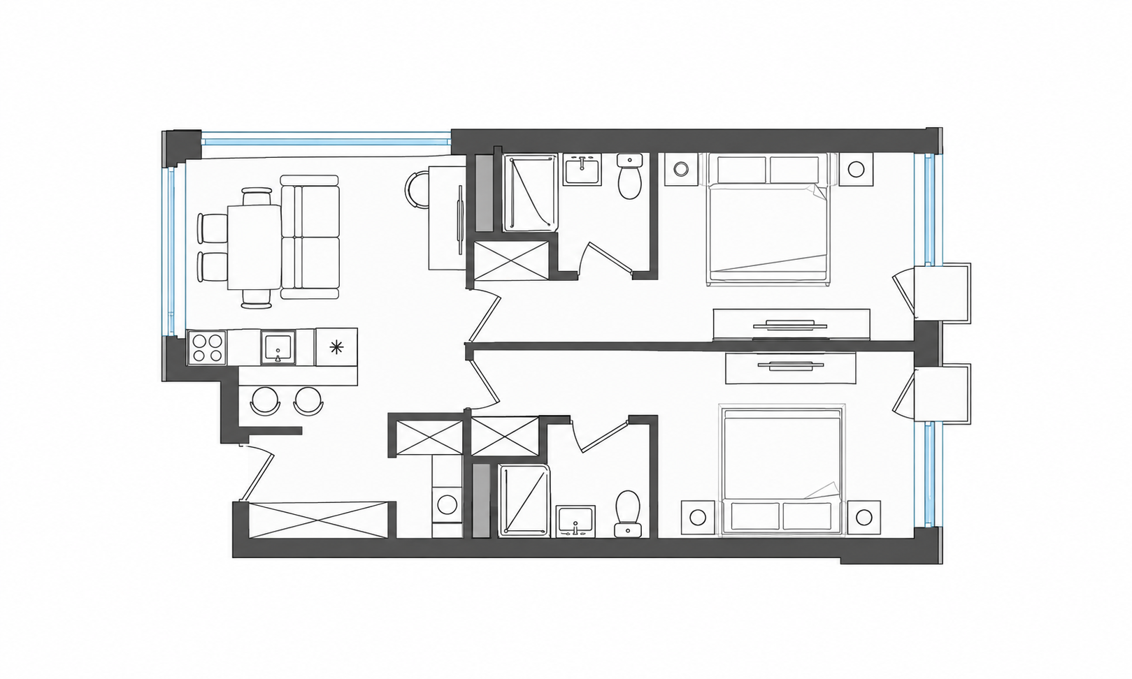 Планировка Орион 61,30 м²