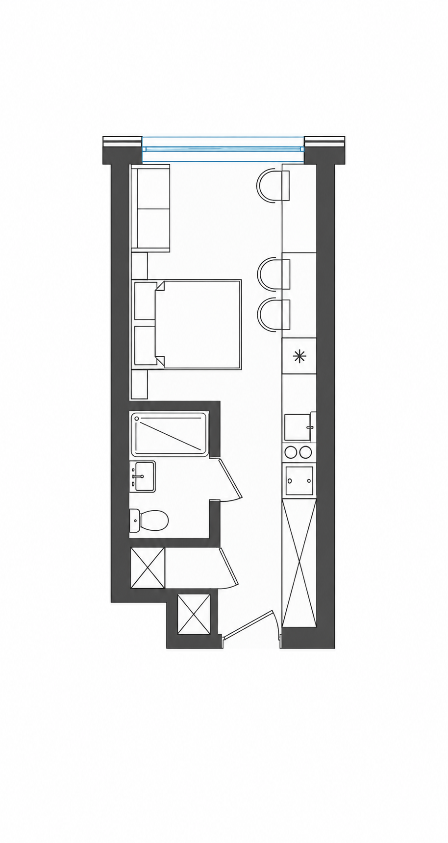 Планировка Феникс 25,14 м²