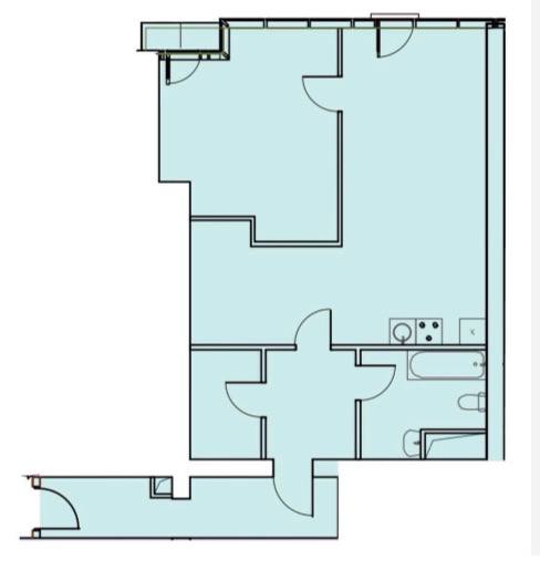 Планировка СанСити 75,7 м²